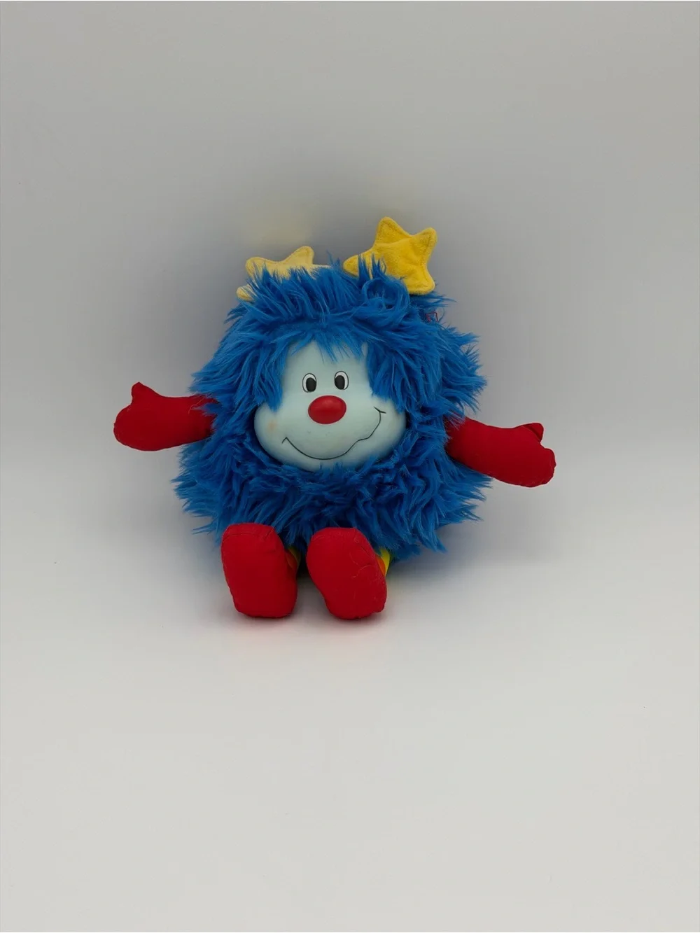 Vtg 1983 Mattel Hallmark Rainbow Brite Champ Sprite Plush Doll Blue Star Toy 12